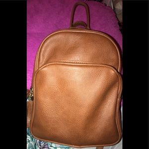 Brown mini backpack